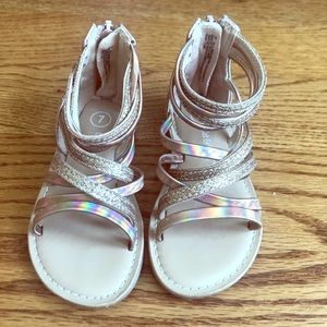 Cat & Jack toddler sz 7 rose gold strapped sandal